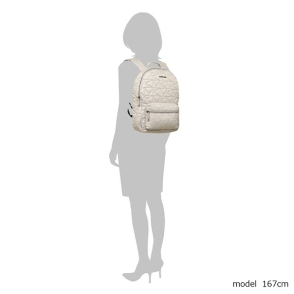 Michael Kors Winnie Large Nylon Backpack 35T0UW4B7C Aluminum Gray NWT $448 - Picture 9 of 12